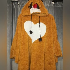 Women's Reindeer Poncho